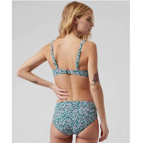 NWT Athleta Square Neck Bikini Top - 38 D/DD - camo flora gables - 38 D/DD - Picture 2 of 3